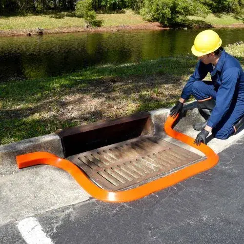 deters hazardous material from drains 